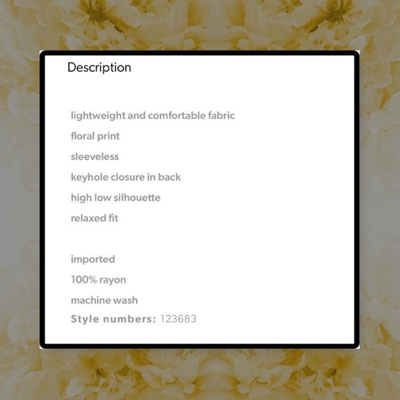 Maurices Plus Size Black Floral High Low Tank Top 3X - Picture 4 of 9